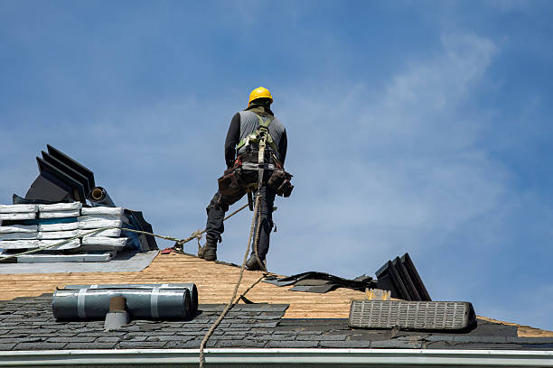 Professional Gutter Installation technician working in Earlham, IA